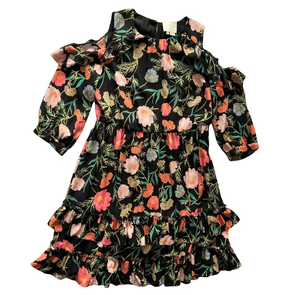 Kate Spade Floral Cold Shoulder Dress | 6 - Picture 5 of 9